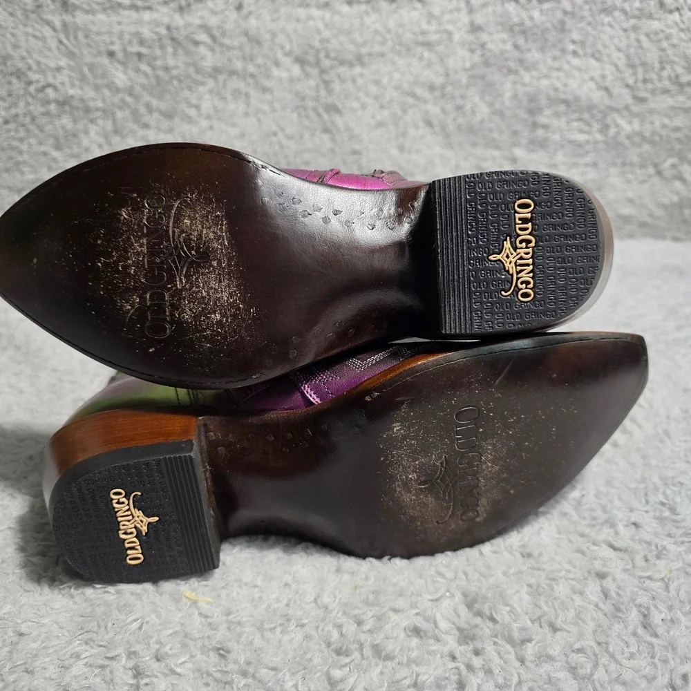 Old Gringo Mayra Bis Prisma Iridescent Cowboy Boots Snip Toe 7B NEW - Picture 9 of 13